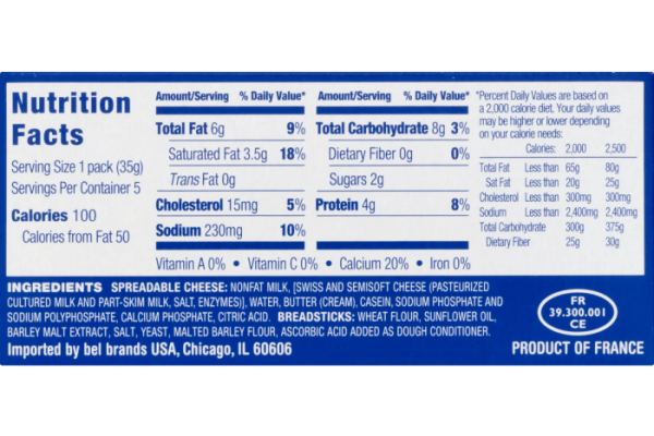 Laughing cow cheese nutrition facts