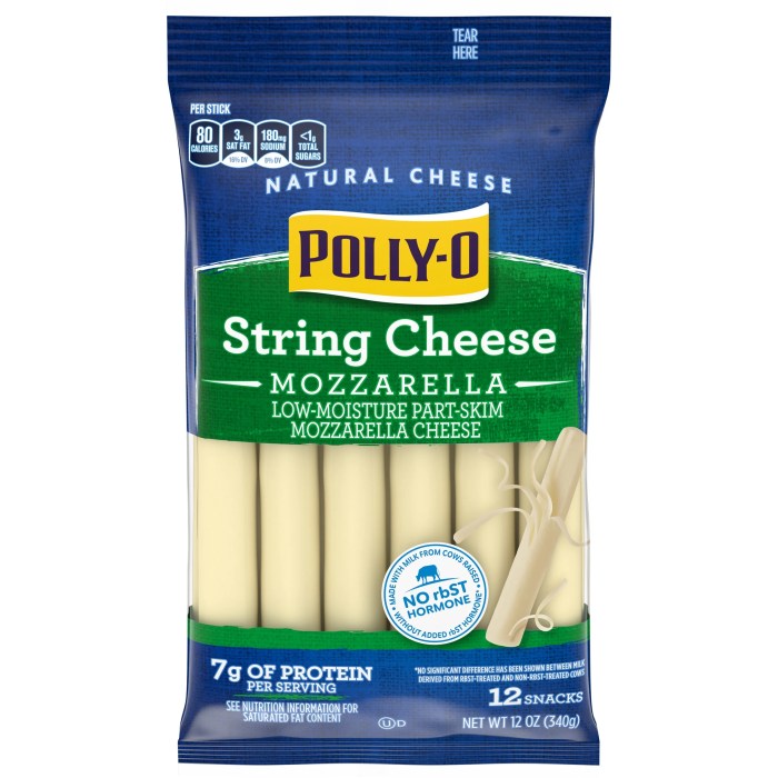 Polly o cheese stick nutrition