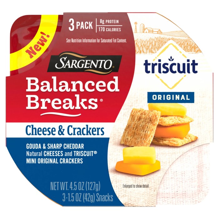 Sargento balanced breaks cheese and crackers nutrition