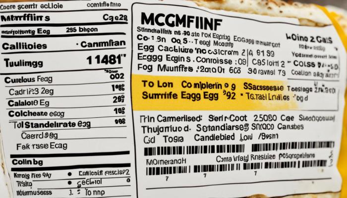 Egg cheese mcmuffin nutrition