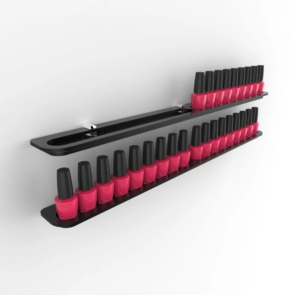 Wall nail polish holder