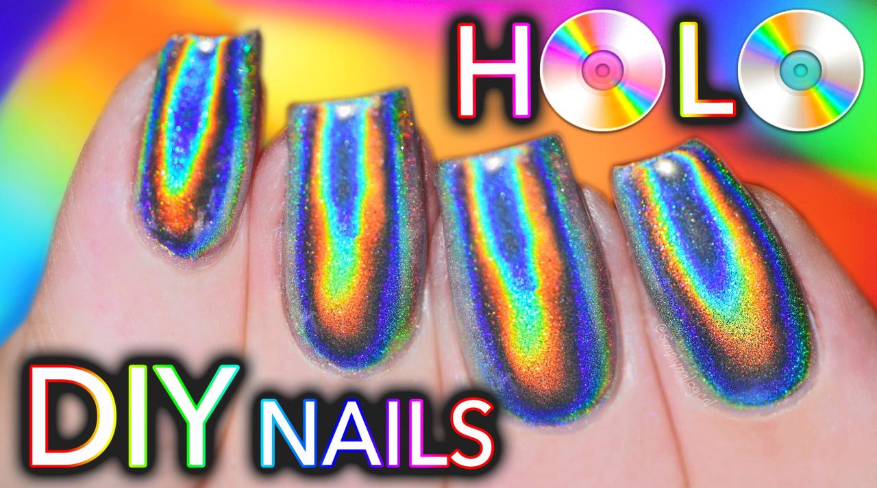 Gel nail polish holographic