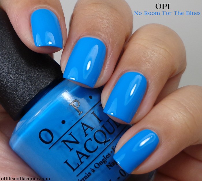 Blue nail polish shades