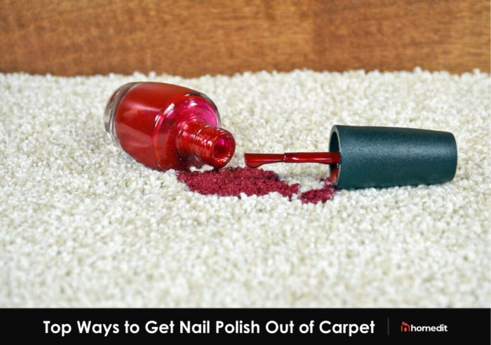 How do you get out nail polish from carpet