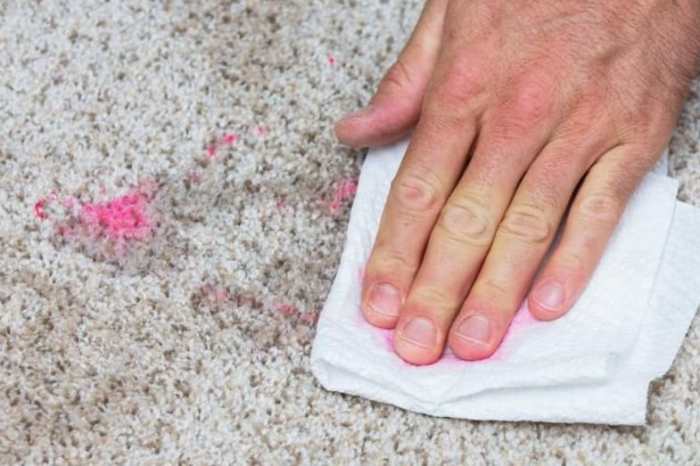 How to get nail polish off of a rug