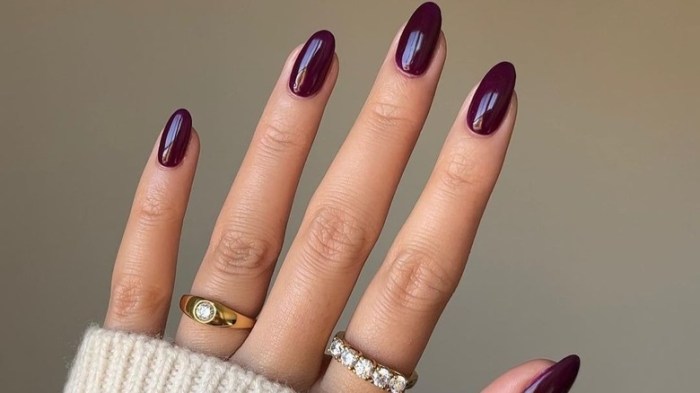 Eggplant color nail polish