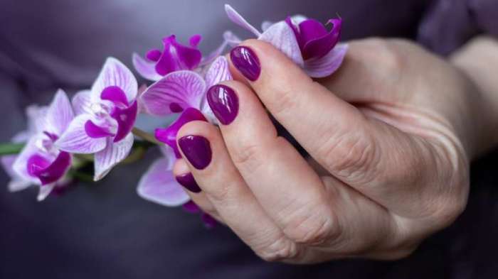 Eggplant color nail polish