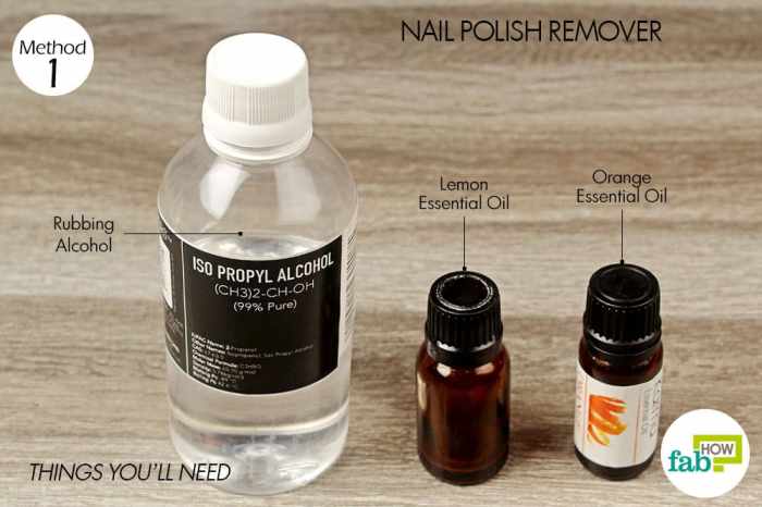 Can alcohol remove nail polish